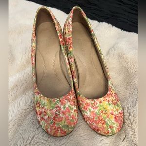 Aerosole Floral Cork Wedge